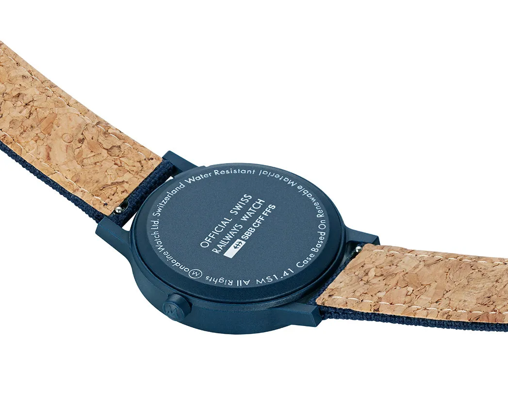 Mondaine Essence Deep Ocean Blue Textile sold by Jura Watches product image thumbnail 3