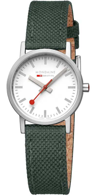 Mondaine Classic Park Green Textile sold by Jura Watches
