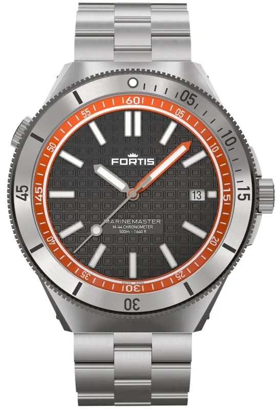 Fortis Marinemaster M-44 Amber Orange sold by Jura Watches