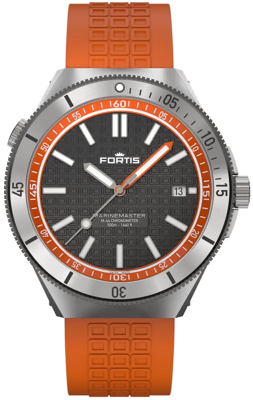 Fortis Marinemaster M-44 Amber Orange sold by Jura Watches