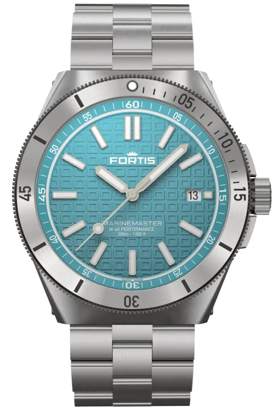 Fortis Marinemaster M-40 Serenity Blue sold by Jura Watches