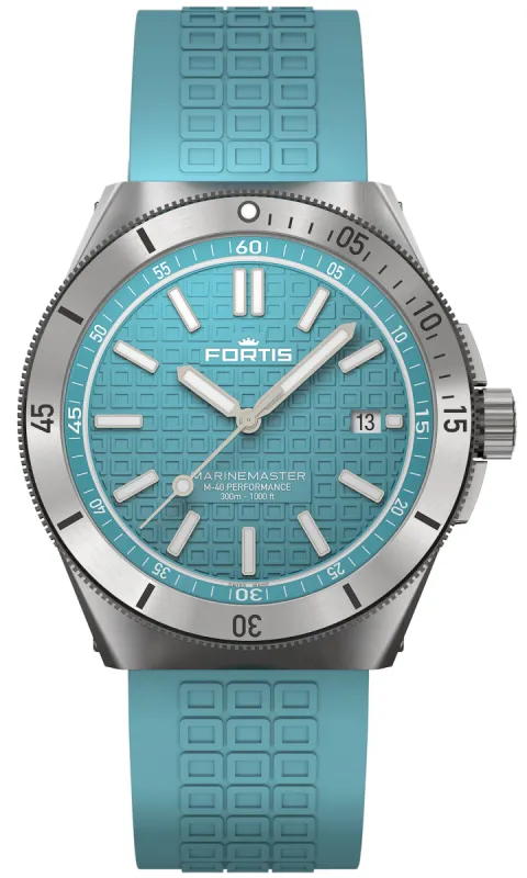 Fortis Marinemaster M-40 Serenity Blue sold by Jura Watches