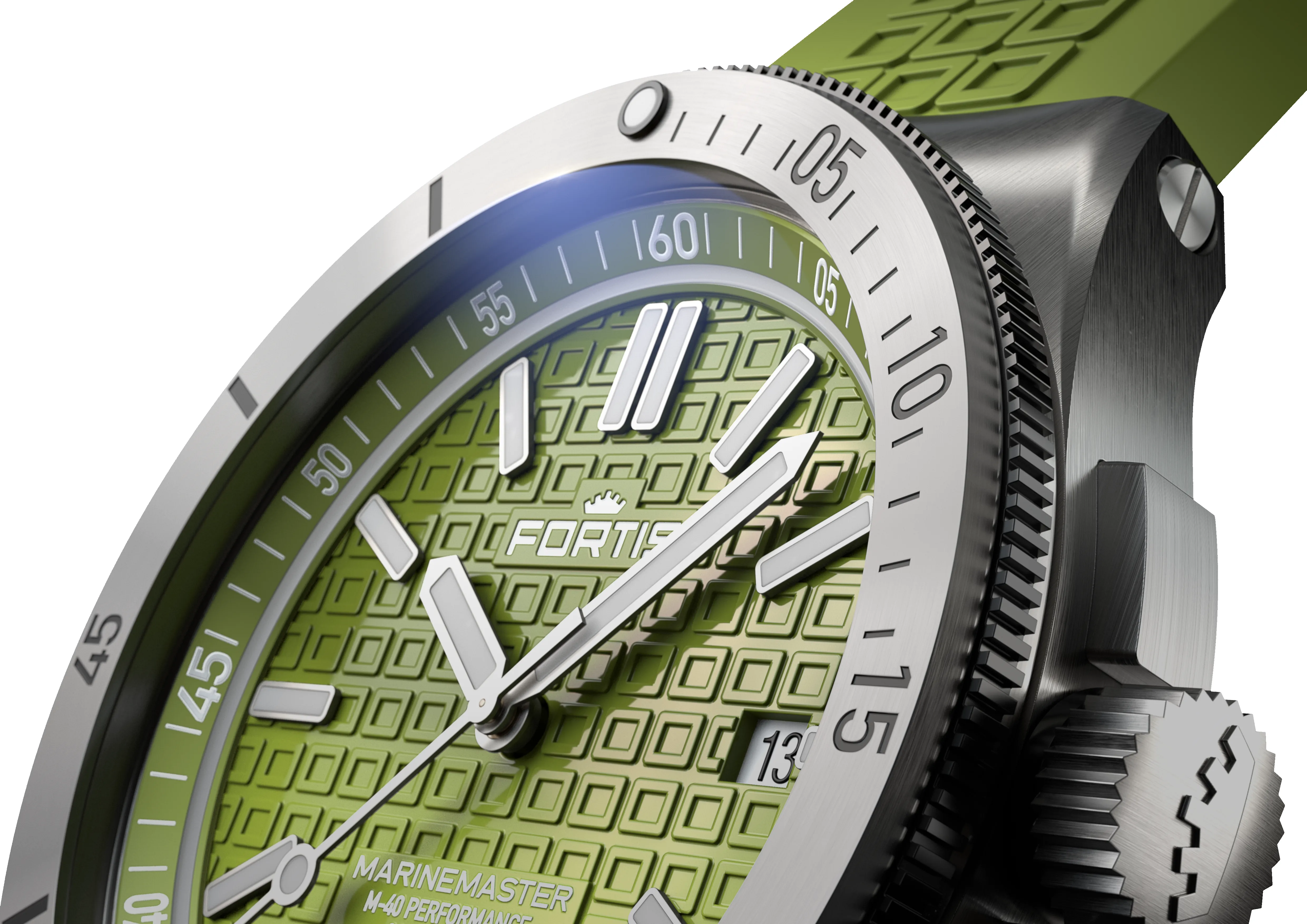 Fortis Marinemaster M-40 Woodpecker Green sold by Jura Watches product image thumbnail 3