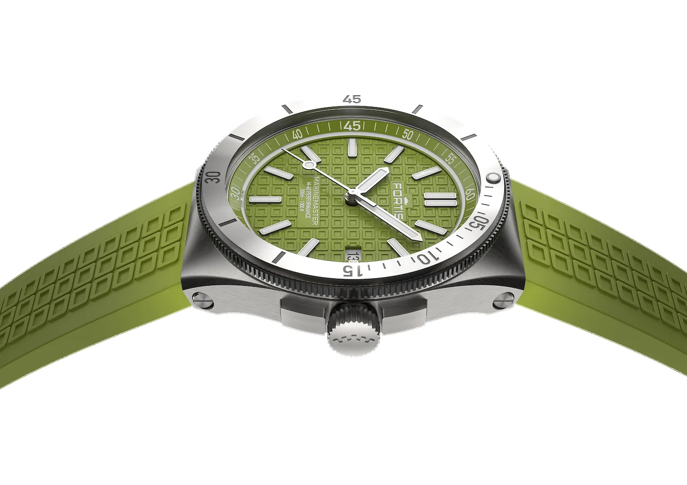 Fortis Marinemaster M-40 Woodpecker Green sold by Jura Watches product image thumbnail 5