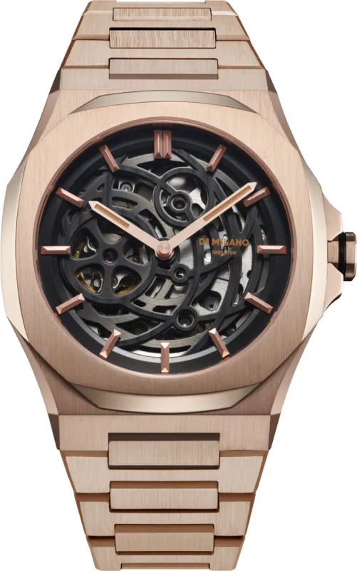 D1 Milano Skeleton Rose Gold made by Jura Watches