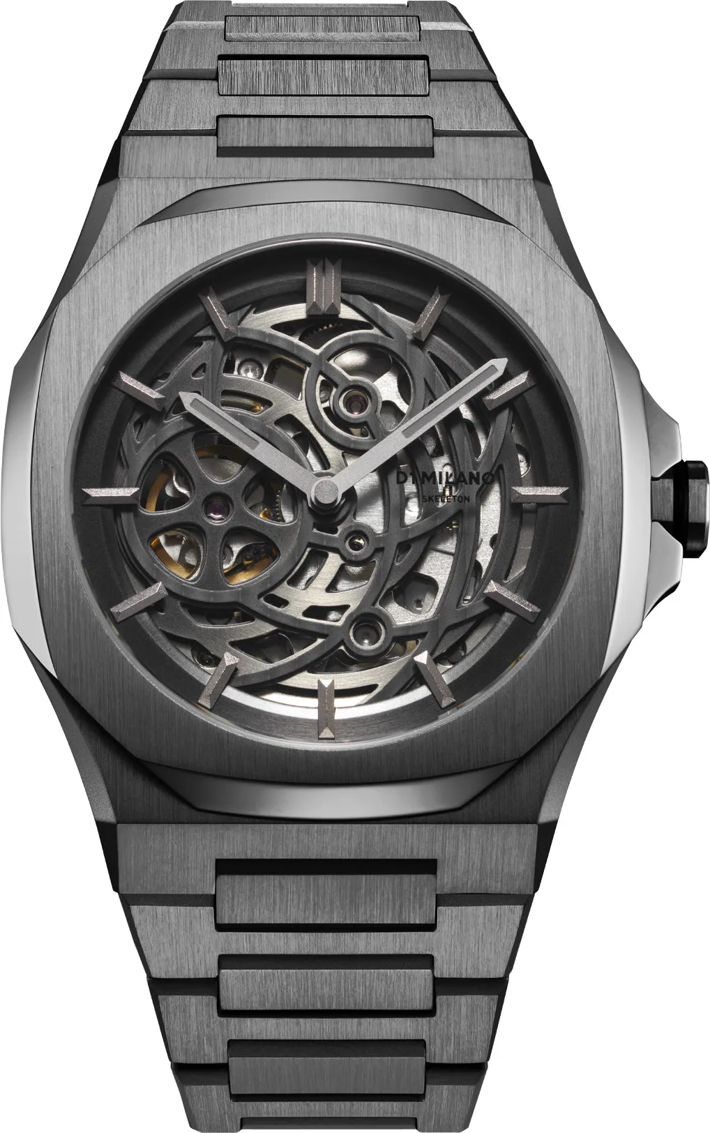 D1 Milano Skeleton Gun Metal sold by Jura Watches
