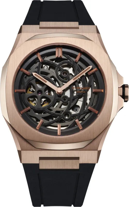 D1 Milano Skeleton Rose Gold made by Jura Watches