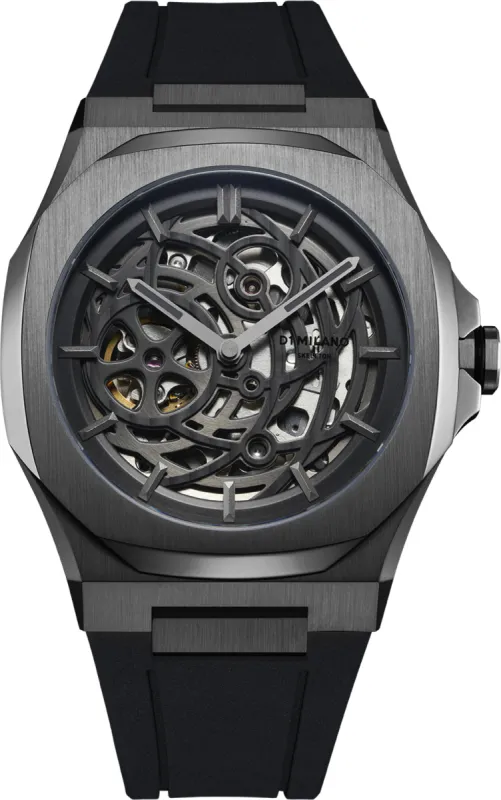 D1 Milano Skeleton Gun Metal made by Jura Watches