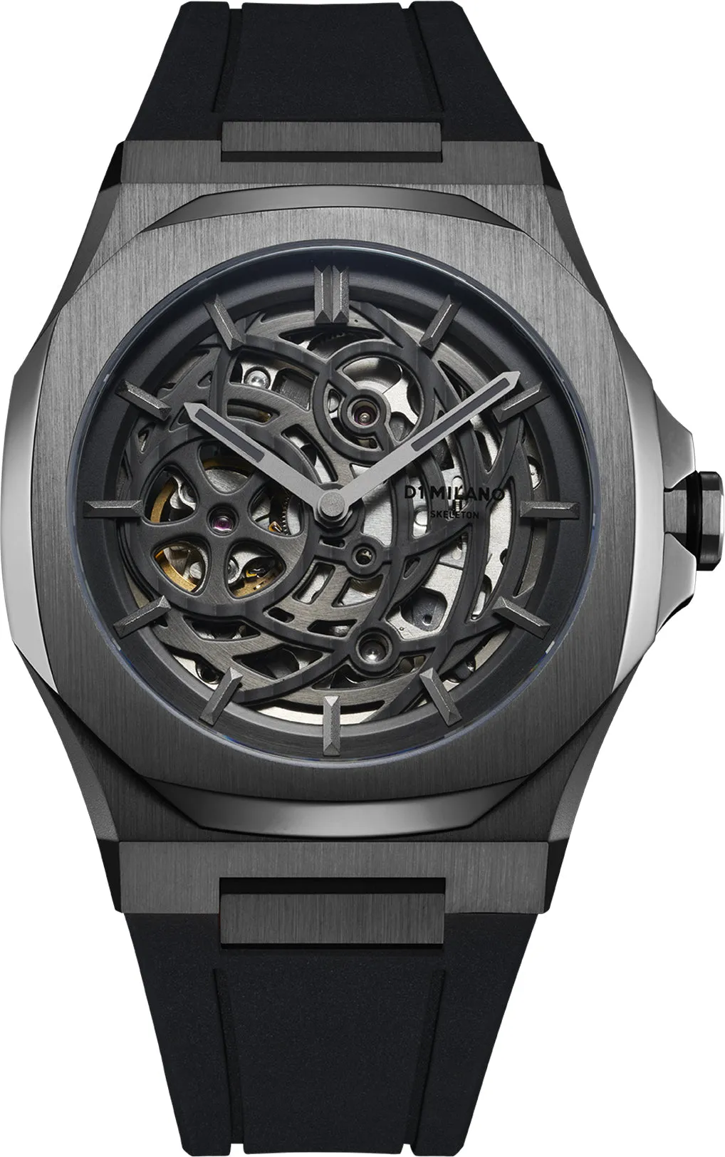 D1 Milano Skeleton Gun Metal sold by Jura Watches