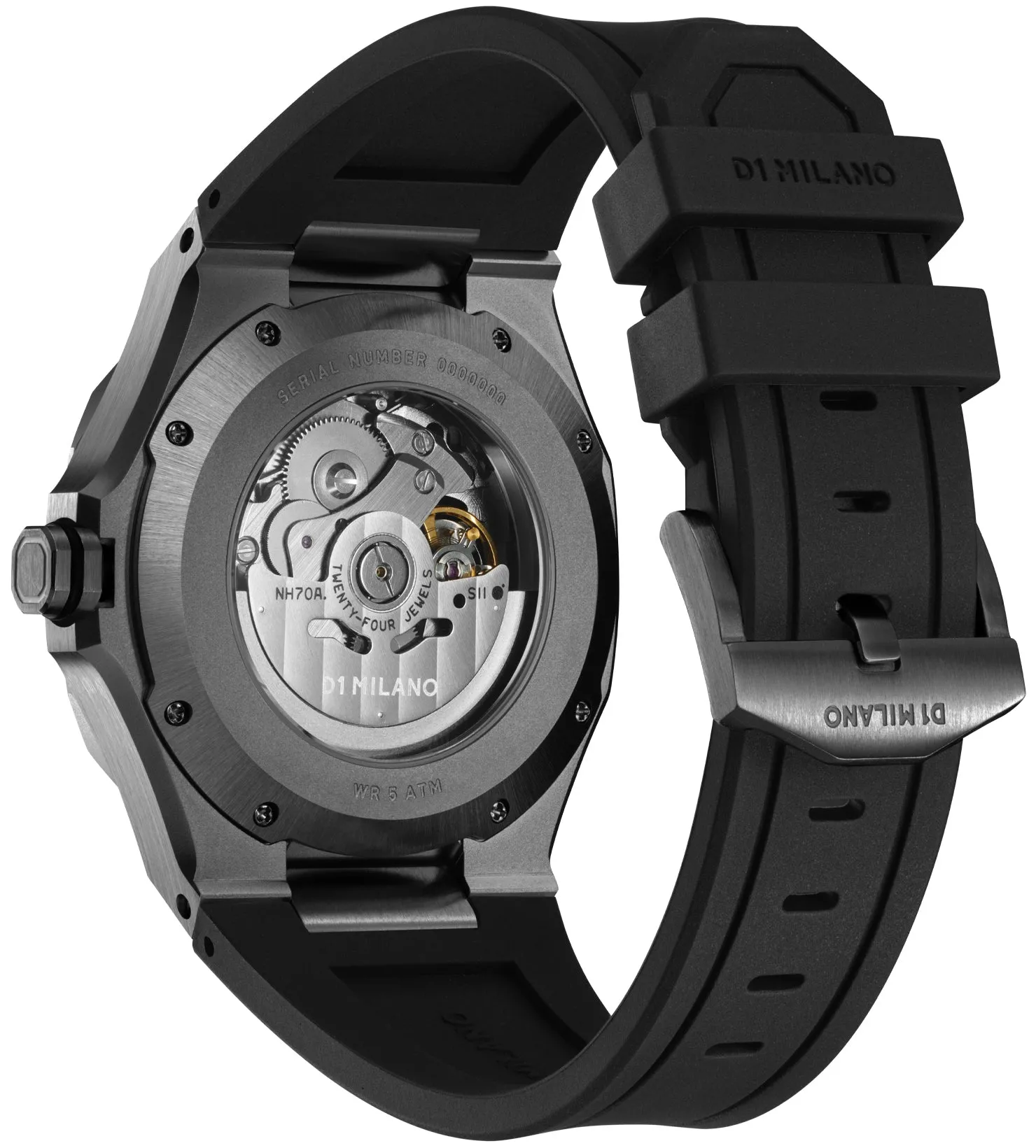 D1 Milano Skeleton Gun Metal sold by Jura Watches product image thumbnail 2