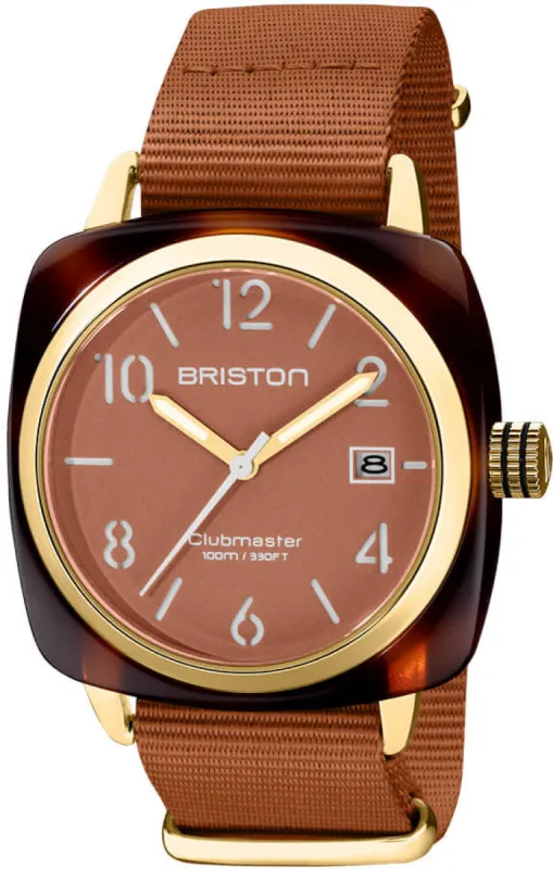 Briston Clubmaster Classic 3 Hands Caramel sold by Jura Watches