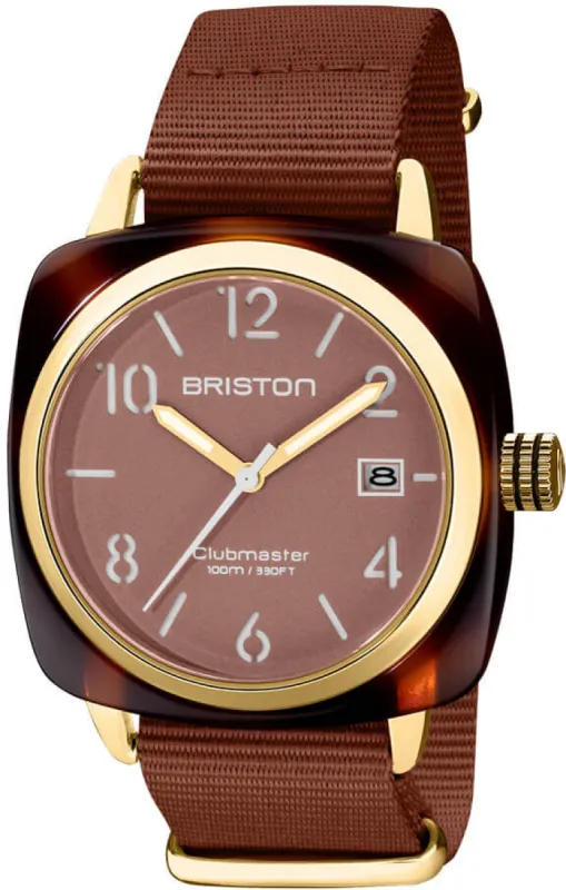 Briston Clubmaster Classic 3 Hands Chocolate sold by Jura Watches