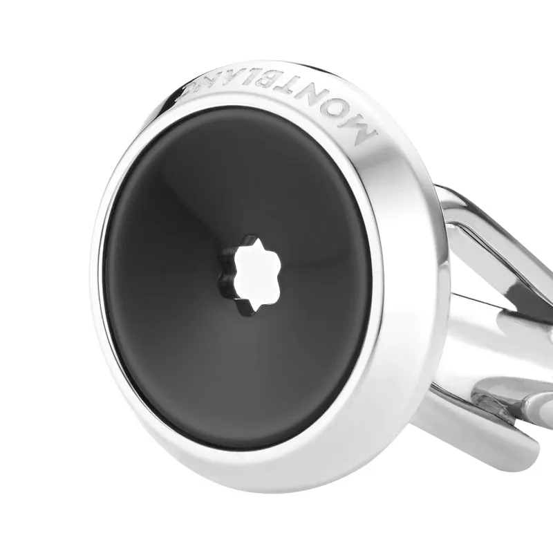 Montblanc Cufflinks Stainless Steel Black Resin Star sold by Jura Watches product image thumbnail 2