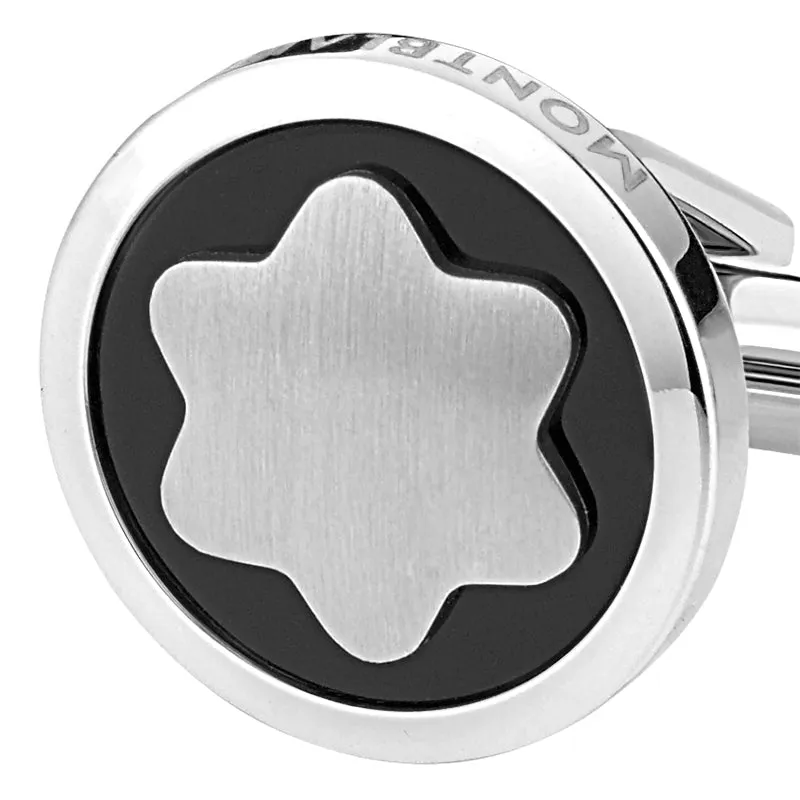 Montblanc Cufflinks Stainless Steel Onyx Star sold by Jura Watches product image thumbnail 4