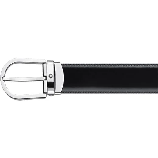 Montblanc Belt Horseshoe Buckle Black/Brown 30mm Reversible Leather sold by Jura Watches