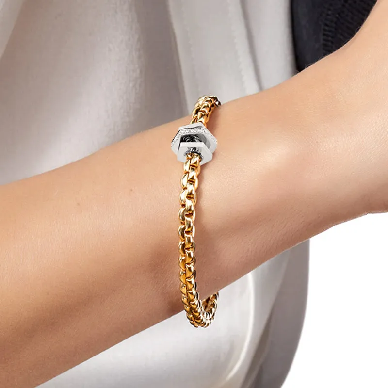 Fope Eka 18ct Yellow Gold 0.15ct Diamond Bracelet sold by Jura Watches product image thumbnail 4