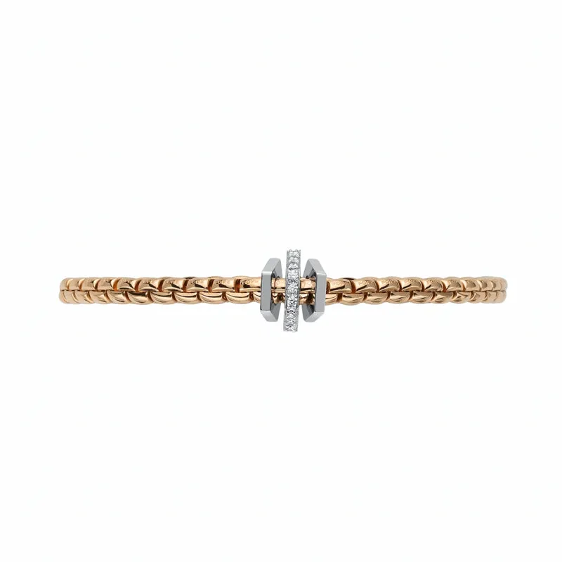 Fope Eka 18ct Rose Gold 0.15ct Diamond Bracelet sold by Jura Watches product image thumbnail 3