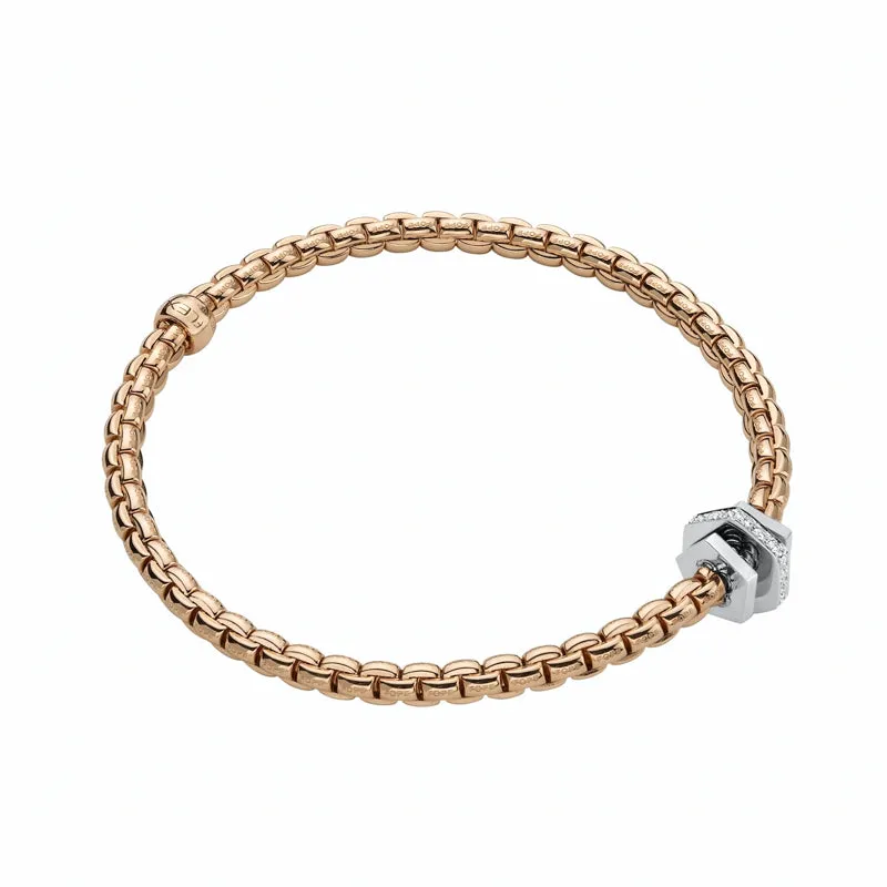 Fope Eka 18ct Rose Gold 0.15ct Diamond Bracelet sold by Jura Watches product image thumbnail 2