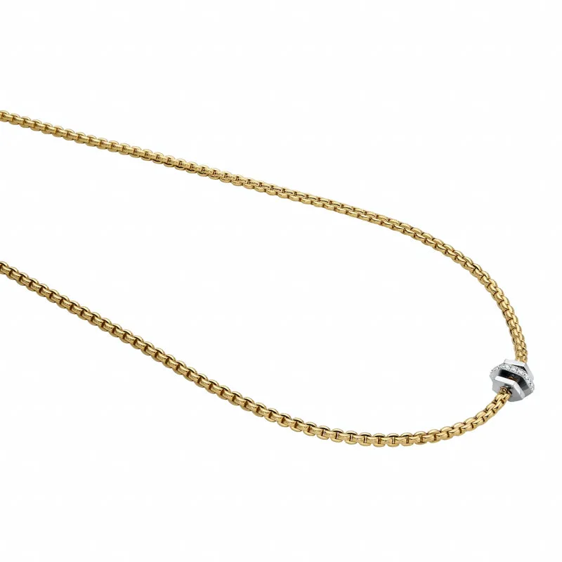 Fope Eka 18ct Yellow Gold 0.15ct Diamond Necklace sold by Jura Watches product image thumbnail 2