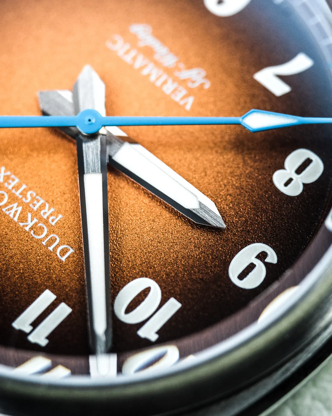Duckworth Prestex Verimatic Orange Fume Brown Suede sold by Jura Watches product image thumbnail 3