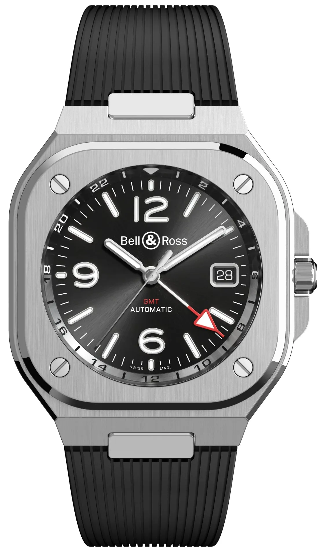 Bell & Ross BR 05 GMT Black Steel Rubber Watch sold by Jura Watches
