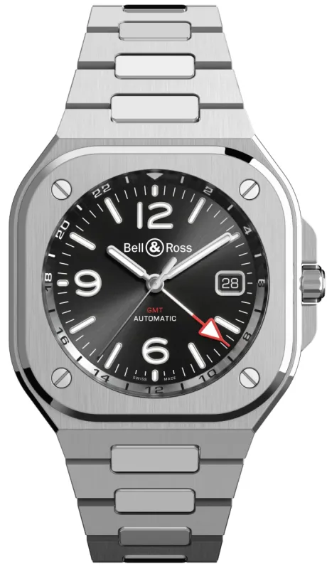 Bell & Ross BR 05 GMT Black Steel Bracelet sold by Jura Watches