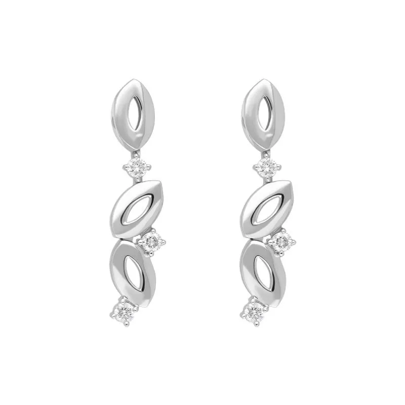 18ct White Gold 0.45ct Diamond Drop Earrings sold by Jura Watches