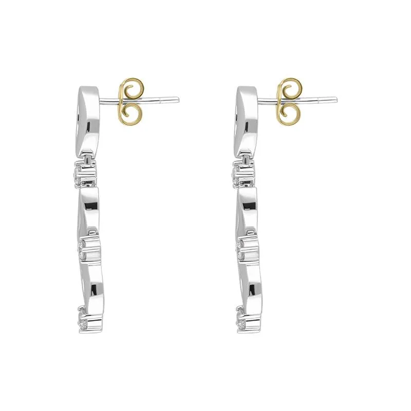 18ct White Gold 0.45ct Diamond Drop Earrings sold by Jura Watches product image thumbnail 2