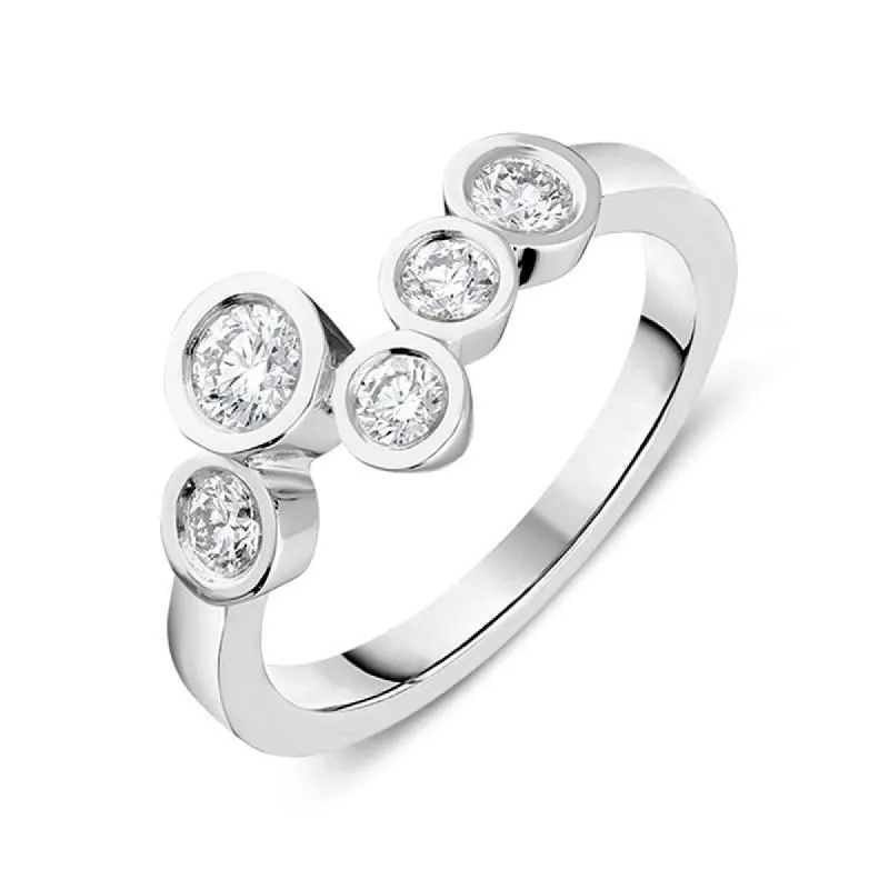 18ct White Gold 0.51ct Diamond Bubble Ring sold by Jura Watches