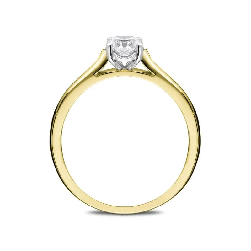 18ct Yellow Gold 0.50ct Diamond Brilliant Cut Solitaire Ring sold by Jura Watches product image thumbnail 2