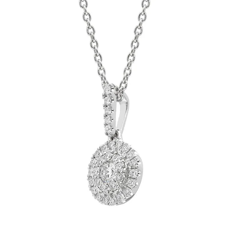 18ct White Gold Diamond Round Cluster Pendant sold by Jura Watches product image thumbnail 2