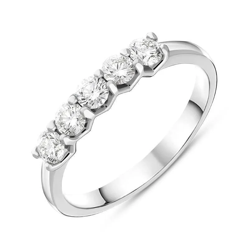 Platinum 0.54ct Diamond Claw Set Wedding Half Eternity Ring sold by Jura Watches