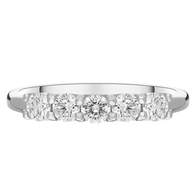 Platinum 0.54ct Diamond Claw Set Wedding Half Eternity Ring sold by Jura Watches product image thumbnail 2