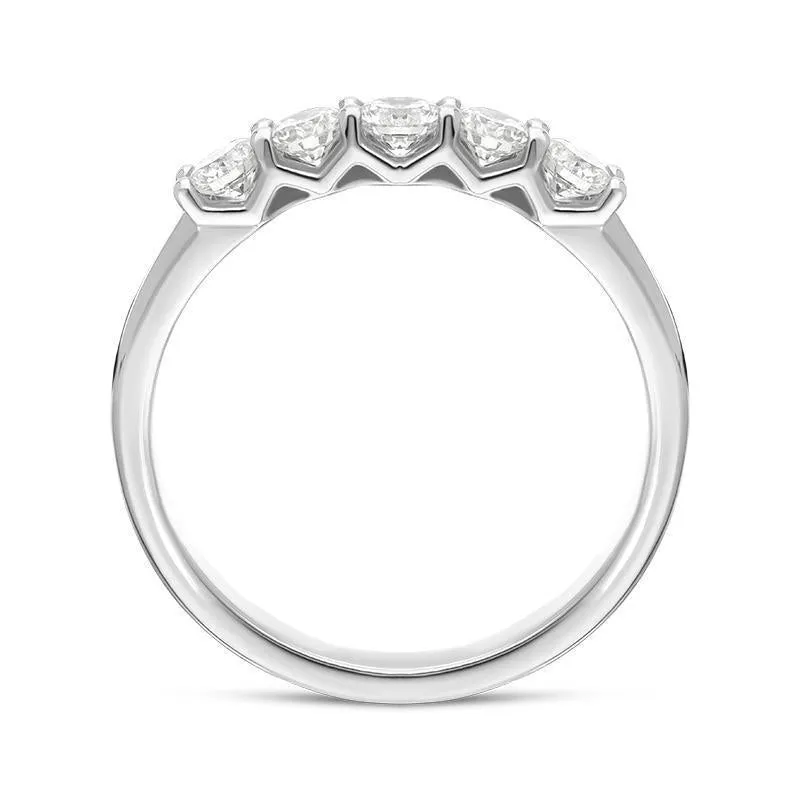 Platinum 0.54ct Diamond Claw Set Wedding Half Eternity Ring sold by Jura Watches product image thumbnail 3