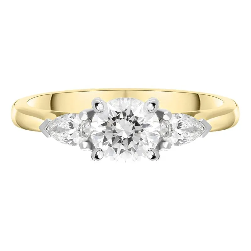 18ct Yellow Gold 0.89ct Diamond Trilogy Pear Cut Ring sold by Jura Watches product image thumbnail 3