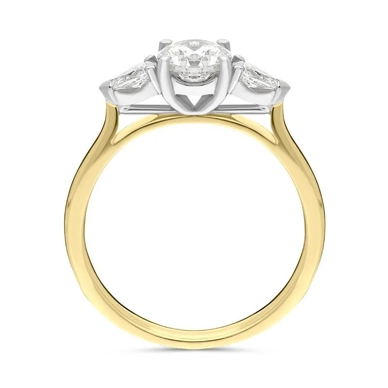 18ct Yellow Gold 0.89ct Diamond Trilogy Pear Cut Ring sold by Jura Watches product image thumbnail 2