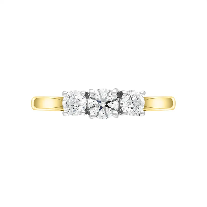18ct Yellow Gold 0.50ct Diamond Trilogy Ring sold by Jura Watches product image thumbnail 3