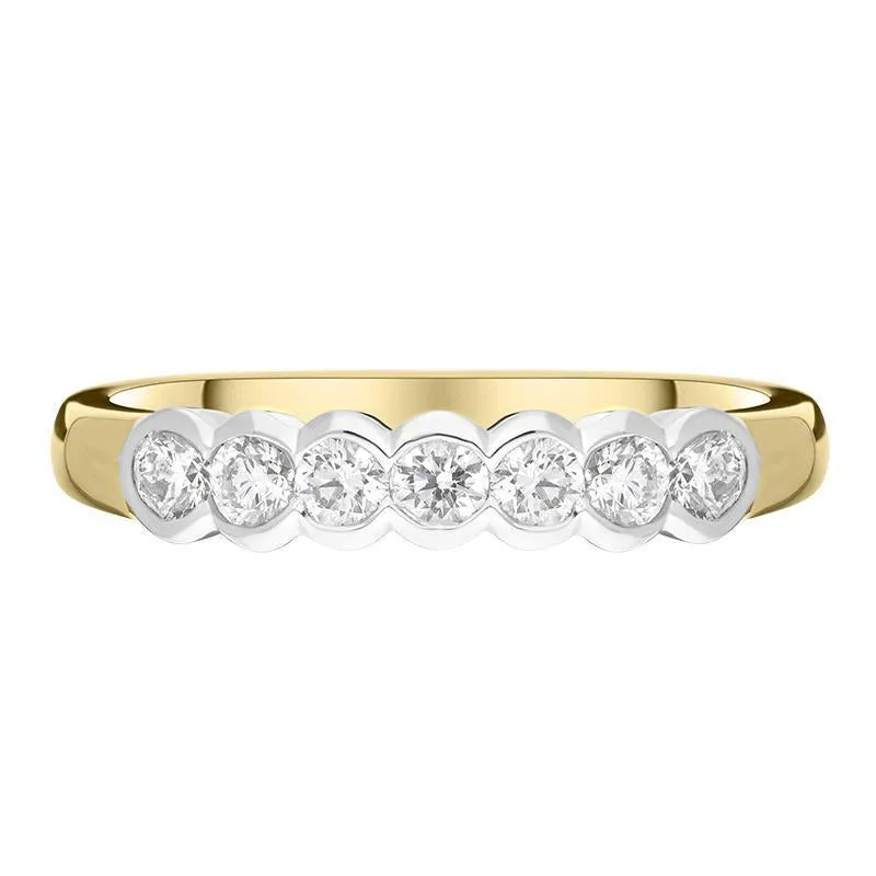 18ct Yellow Gold 0.44ct Diamond Bezel Set Wedding Half Eternity Ring sold by Jura Watches product image thumbnail 2