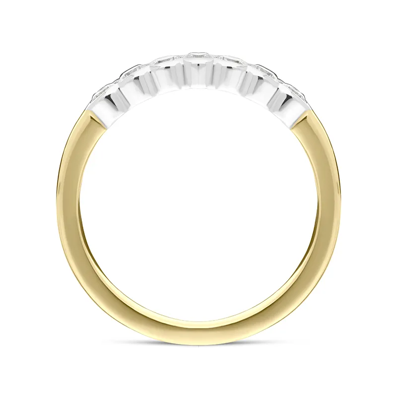 18ct Yellow Gold 0.44ct Diamond Bezel Set Wedding Half Eternity Ring sold by Jura Watches product image thumbnail 3