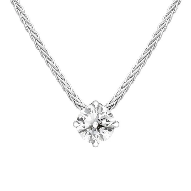 18ct White Gold 0.23ct Diamond Solitaire Pendant sold by Jura Watches