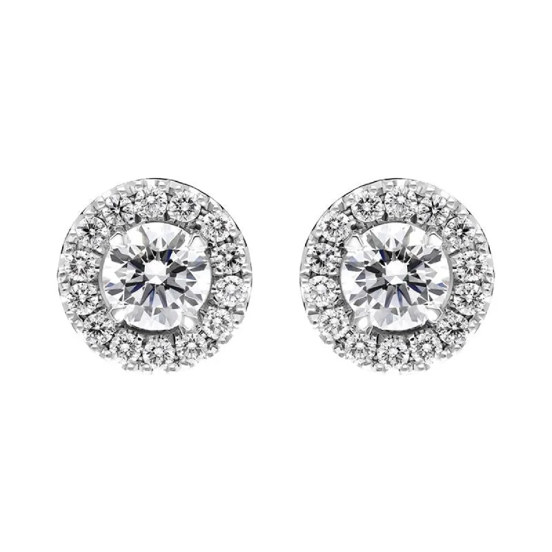 18ct White Gold 0.66ct Diamond Round Cluster Stud Earrings sold by Jura Watches