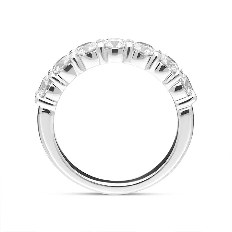 Platinum Brilliant Cut 1.52ct Diamond Half Eternity Ring sold by Jura Watches product image thumbnail 3