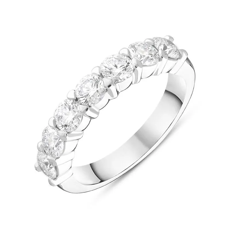 Platinum Brilliant Cut 1.52ct Diamond Half Eternity Ring sold by Jura Watches