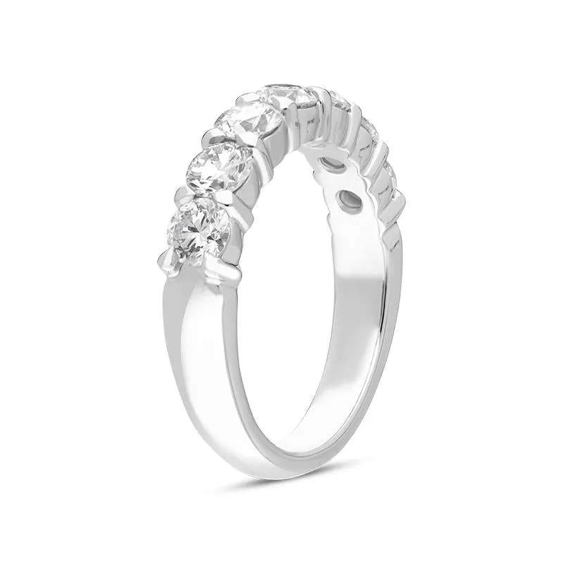 Platinum Brilliant Cut 1.52ct Diamond Half Eternity Ring sold by Jura Watches product image thumbnail 2