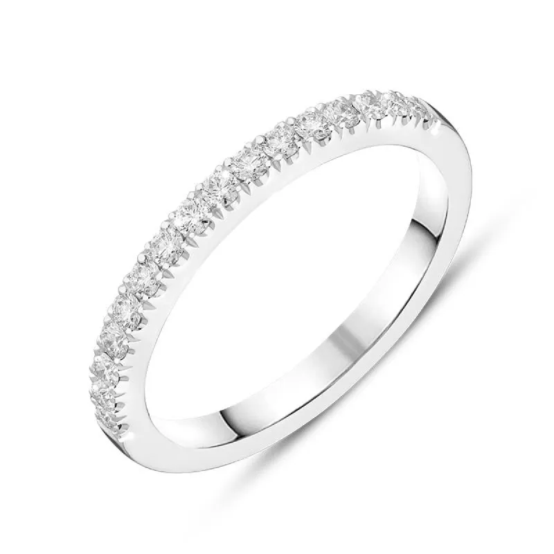 Platinum Brilliant Cut 0.30ct Diamond Half Eternity Ring sold by Jura Watches