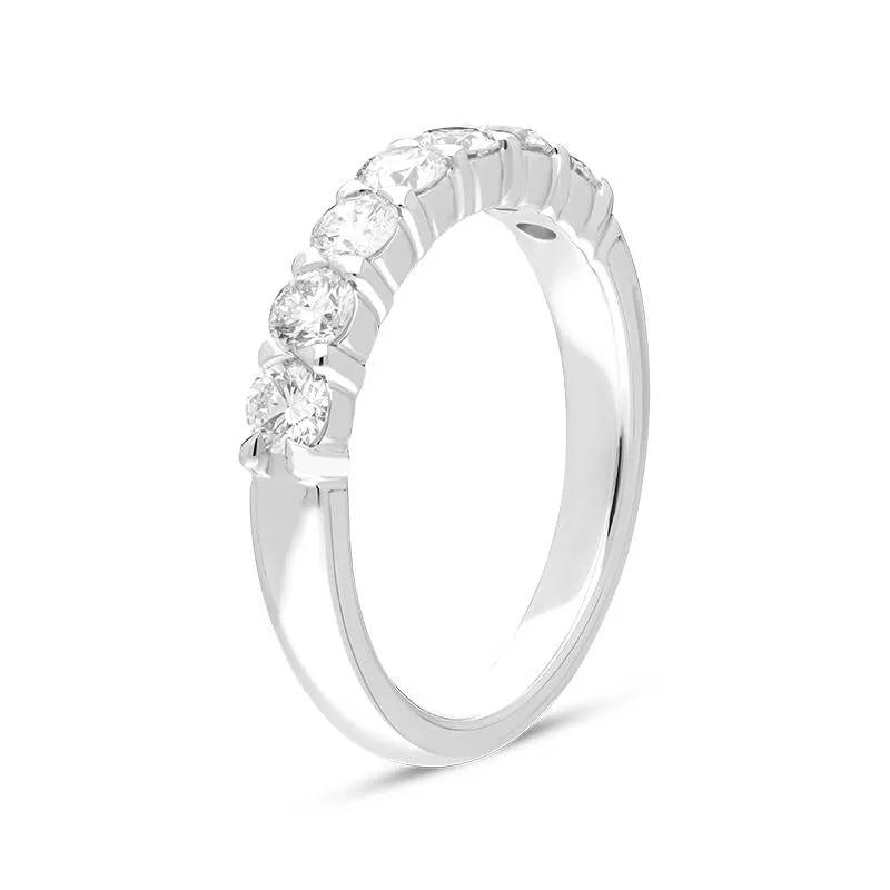 Platinum Brilliant Cut 0.80ct Diamond Half Eternity Ring sold by Jura Watches product image thumbnail 3