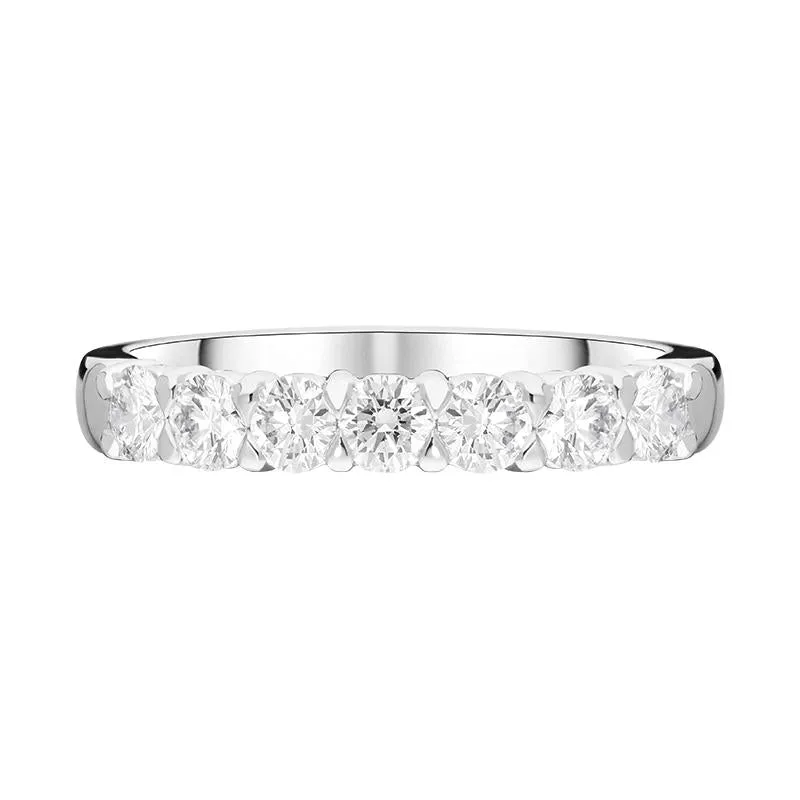 Platinum Brilliant Cut 0.80ct Diamond Half Eternity Ring sold by Jura Watches product image thumbnail 4