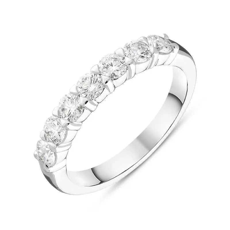 Platinum Brilliant Cut 0.80ct Diamond Half Eternity Ring sold by Jura Watches