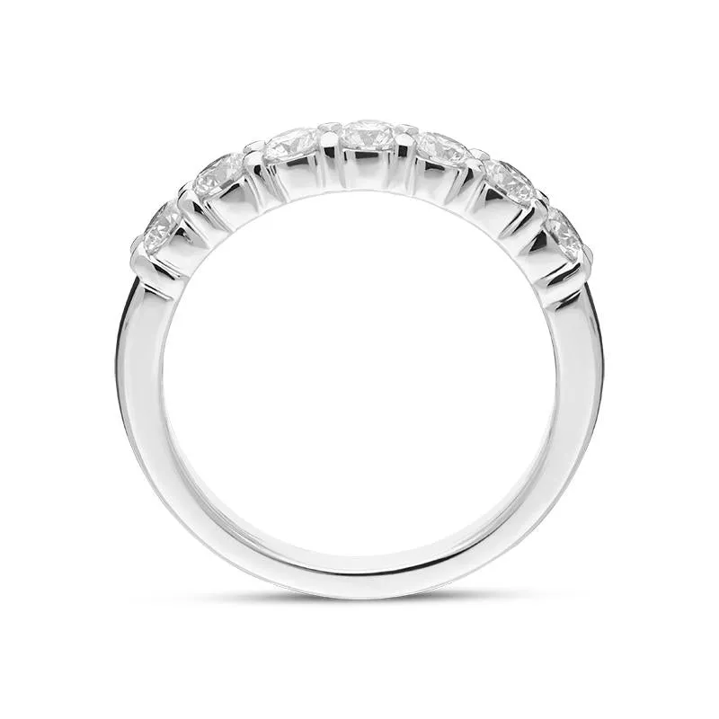 Platinum Brilliant Cut 0.80ct Diamond Half Eternity Ring sold by Jura Watches product image thumbnail 2