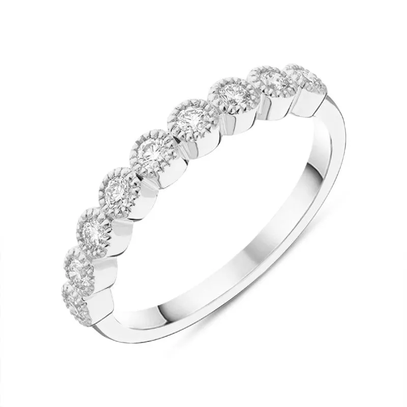 Platinum 0.27ct Diamond Bezel Set Half Eternity Ring sold by Jura Watches